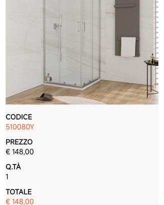cabina doccia 80 x 80 scorrevole  120euro