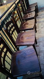 5 Sedie in legno