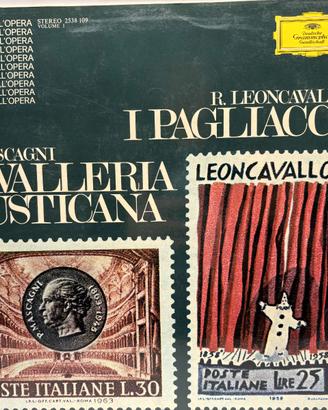 vinile con le opere I Pagliacci di R. Leoncavallo