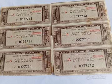 buoni postali d'epoca