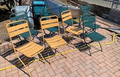 Sedie pieghevoli in ferro