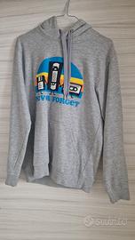 Felpa grigia Pampling "Never Forget" retro geek S