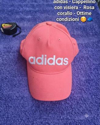 adidas cappellino originale visiera rosa corallo 