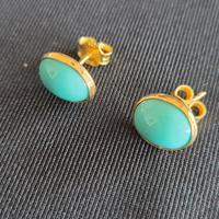 Orecchini Oro Giallo e Turchesi