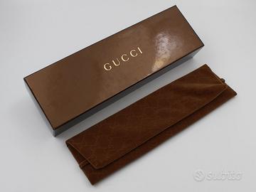 Gucci Pochette Orologi/Gioielli Velluto Marrone
