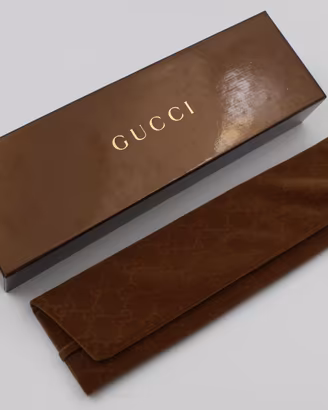 Gucci Pochette Orologi/Gioielli Velluto Marrone