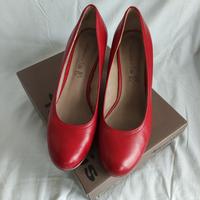 Scarpe rosse décolleté in pelle