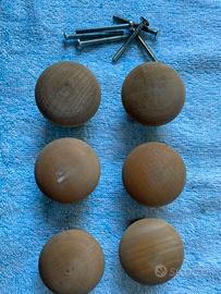 pomelli (6 pezzi) Legno per mobili o cassetti
