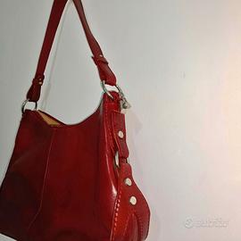 Borsa a spalla Hobo in Vera Pelle nuova – Rossa –