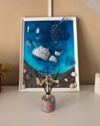 Quadro in resina epossidica Gin Mare