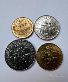 4 Monete lire San Marino 1978