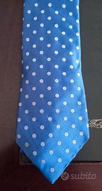 Cravatta da uomo in seta azzurra