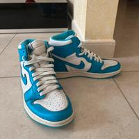 Nike Air Jordan 1 Retro azzurre e bianche n.39