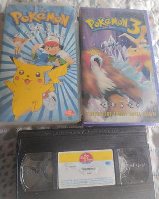 3 VHS di Pokémon 
