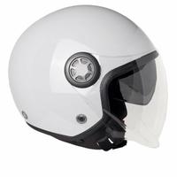 CASCO JET MOTO SCOOTER ZED BIANCO DOPPIA VISIERA