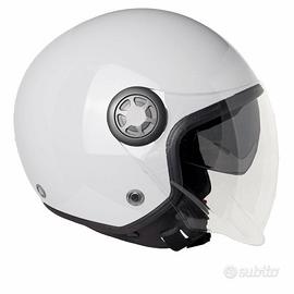 CASCO JET MOTO SCOOTER ZED BIANCO DOPPIA VISIERA