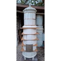 stufa in maiolica antica bianca