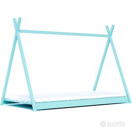 letto montessori verde acqua
