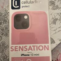 Cover antibatterica rosa soft touch iPhone 13 mini