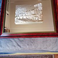 quadro argento con cornice