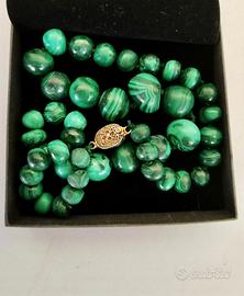 Collana in malachite