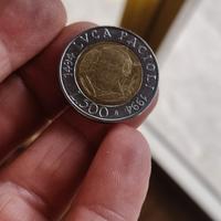 500 lire bimetallica  luca pacioli