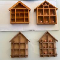 Casette decorstive in legno da appendere