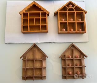 Casette decorstive in legno da appendere