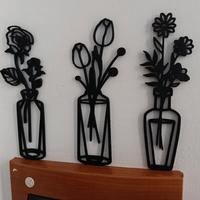 Eleganti decorazioni murali vasi