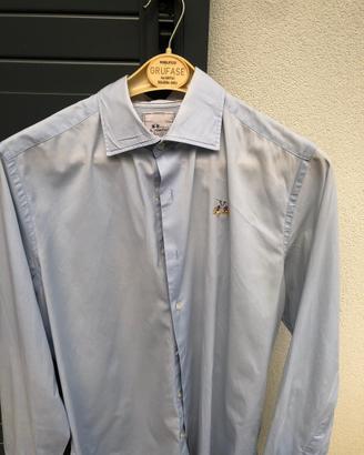 Camicia da uomo azzurro chiaro La Martina taglia M