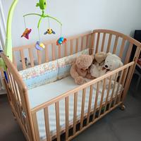 culla con materassino + giostrina farfalle