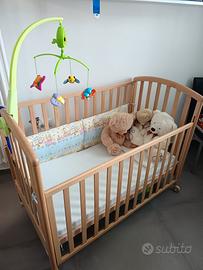 culla con materassino + giostrina farfalle