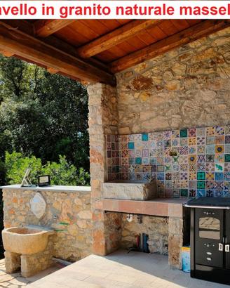 Lavello lavandino per in pietra granito 60 cm 1