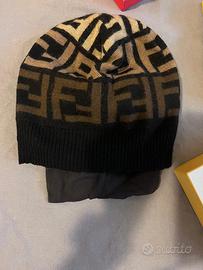 Fendi Beanie Cappello Logo FF Jacquard