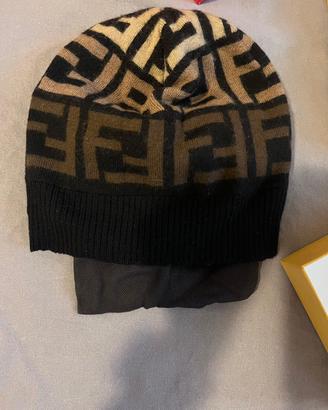 Fendi Beanie Cappello Logo FF Jacquard
