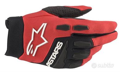 Guanti cross alpinestars full bore rosso/nero