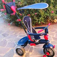 Triciclo 4 in 1 vanilla rosso e navy smart trike