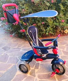 Triciclo 4 in 1 vanilla rosso e navy smart trike
