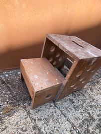 Sgabello in legno