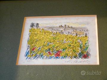 Quadri litografie di Michele Cascella, coppia
