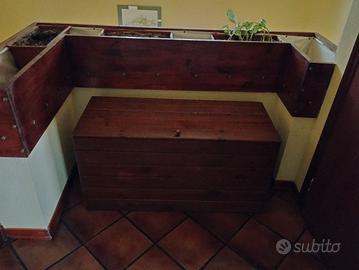 cassapanca legno contenitore rifiuti 