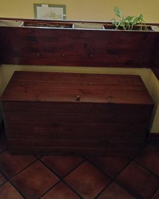 cassapanca legno contenitore rifiuti 