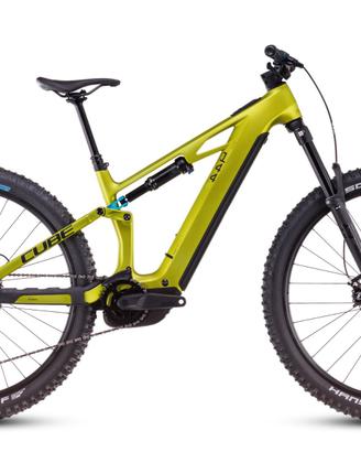 Cube stereo hybrid one44 lime-blue