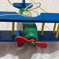 Lampadario Vintage aereoplano in legno