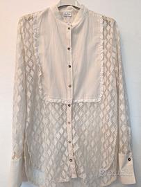 Camicia Rebelqueen by Liu Jo avorio pizzo rombi