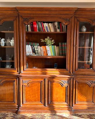 Libreria / Credenza classica in legno massiccio