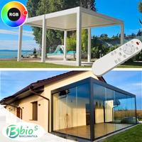 Pergola bioclimatica 8x3 bianco apertura motore