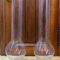 Coppia tubo sopra lume in vetro per lumiera lanter