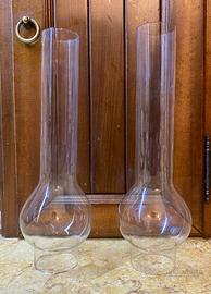 Coppia tubo sopra lume in vetro per lumiera lanter