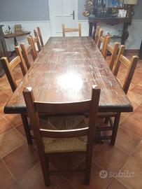 Tavolo 10 posti legno massiccio